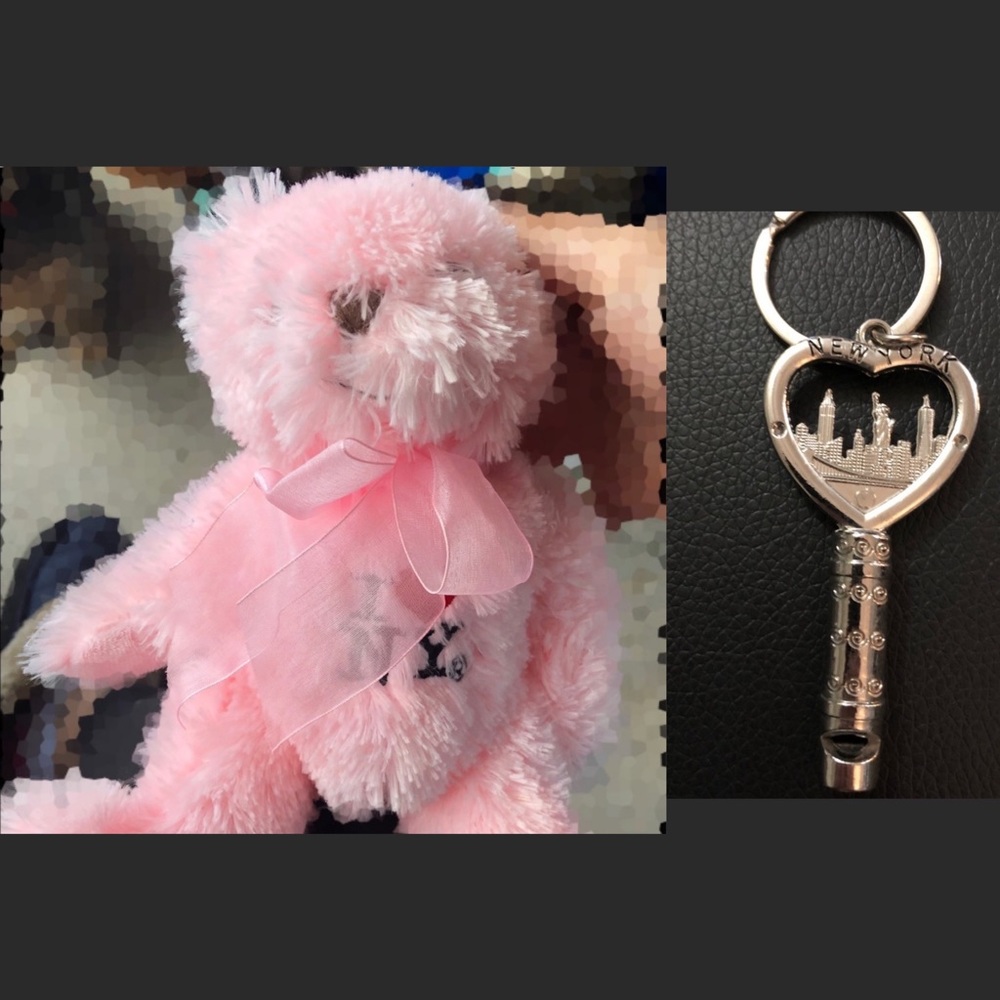 I ❤️ NY Bear & Whistle Keychain